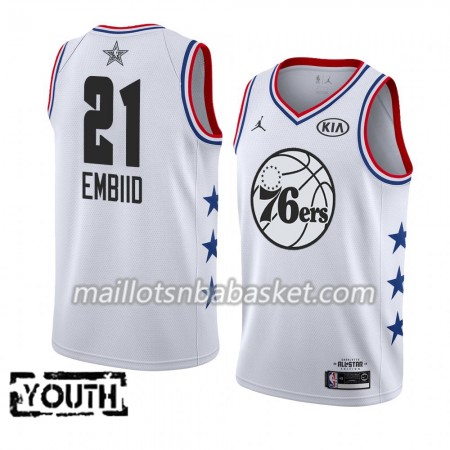 Maillot Enfant Philadelphia 76ers Joel Embiid 21 2019 All-Star Jordan Brand Blanc Swingman Maillot Enfant Philadelphia 76ers Joel Embiid 21 2019 All-Star Jordan Brand Blanc Swingman